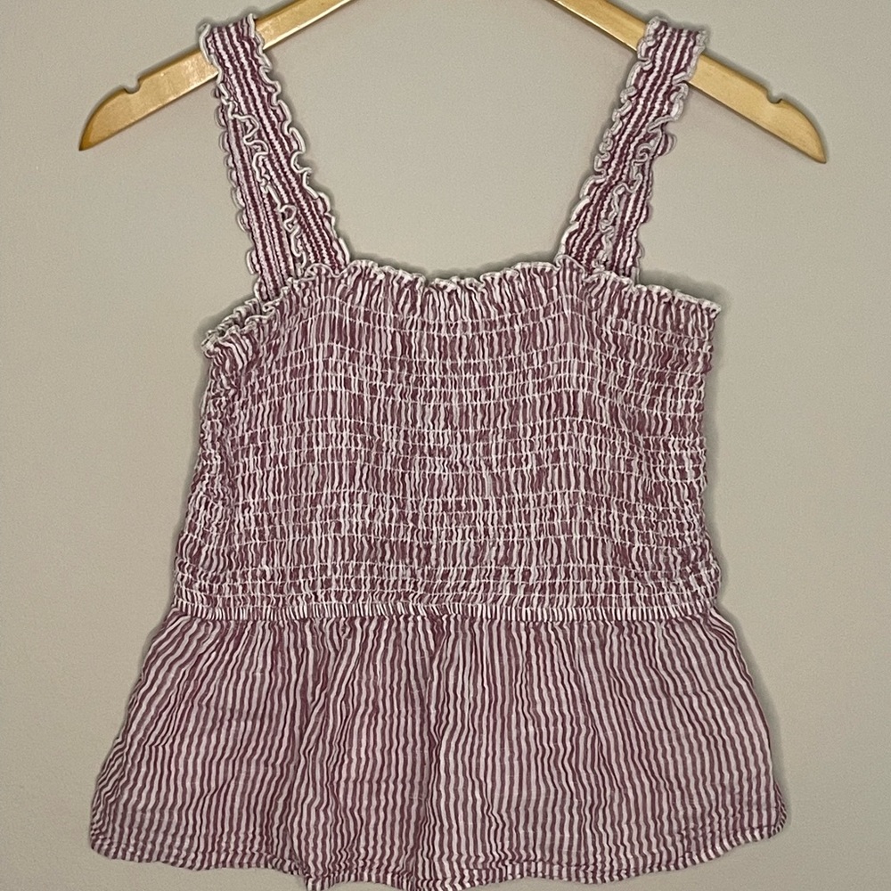 Peplum crop tank